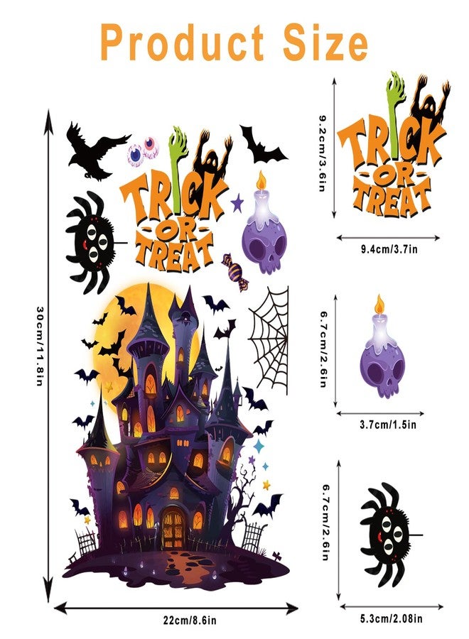 FCZon Star 9 Sheets Halloween Window Clings Decals for Party Decoration, Reusable Double Side Halloween Window Stickers, Indoor & Outdoor Home Decor,Ghosts, Pumpkins, Bats and Other Elements - Image 4